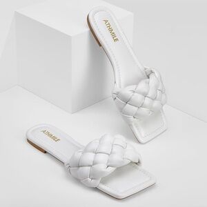 White Braided Sandal